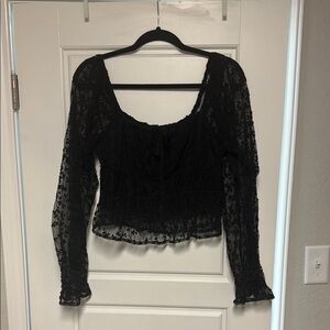 Black Lace Women's Top
